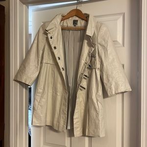 Off White Faux Coat